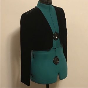 Vintage Velvet Bolero Shrug Cardigan by Jump
